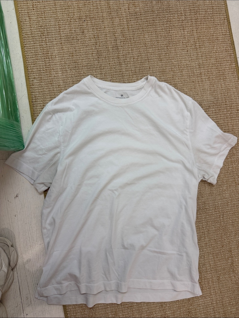 Banana Republic White Short Sleeve Crew Neck Tee